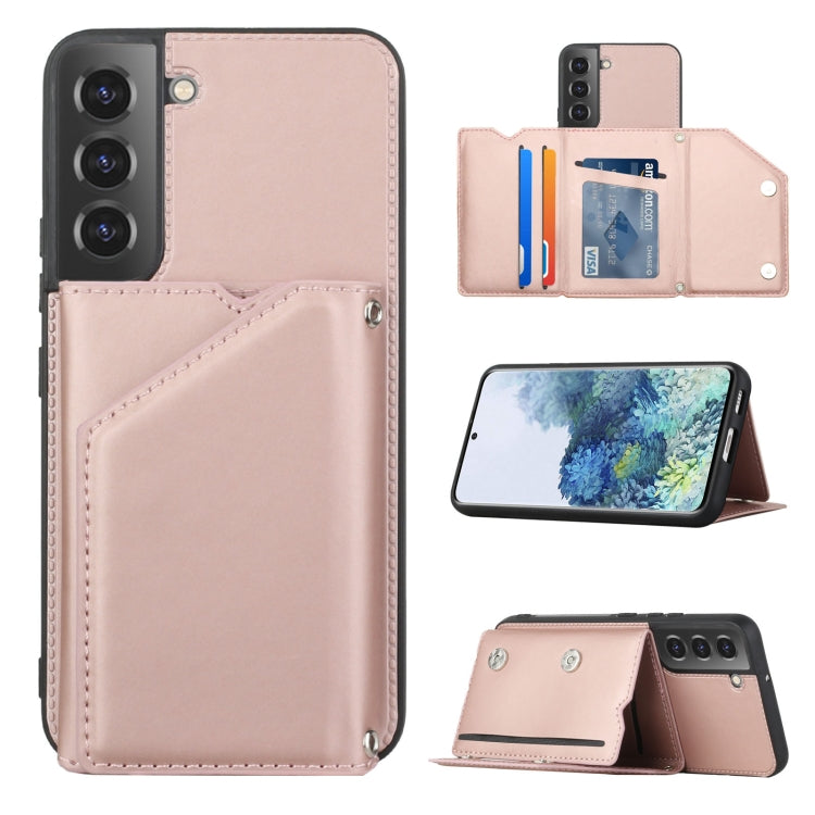 Skin Feel PU + TPU + PC Phone Case with Card Slots, For vivo S10e / V23e, For Xiaomi Redmi Note 11 Pro, For Samsung Galaxy S22 5G, For Samsung Galaxy S22+ 5G, For Samsung Galaxy S22 Ultra 5G