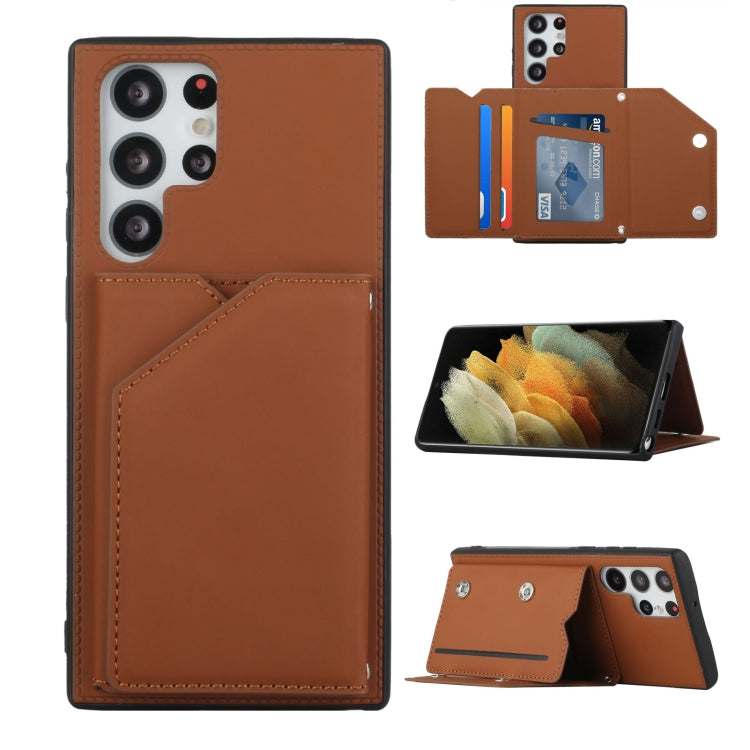 Skin Feel PU + TPU + PC Phone Case with Card Slots, For vivo S10e / V23e, For Xiaomi Redmi Note 11 Pro, For Samsung Galaxy S22 5G, For Samsung Galaxy S22+ 5G, For Samsung Galaxy S22 Ultra 5G