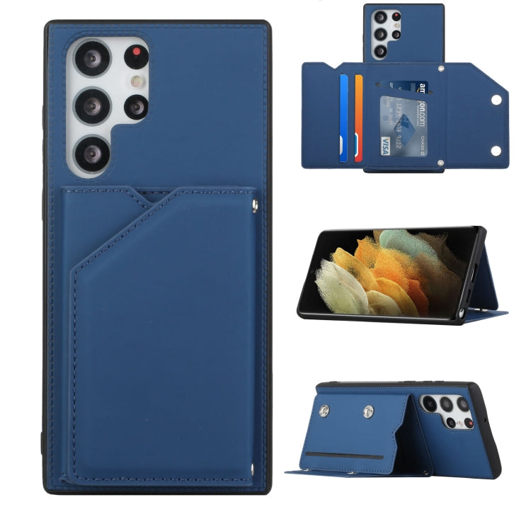 Skin Feel PU + TPU + PC Phone Case with Card Slots, For vivo S10e / V23e, For Xiaomi Redmi Note 11 Pro, For Samsung Galaxy S22 5G, For Samsung Galaxy S22+ 5G, For Samsung Galaxy S22 Ultra 5G