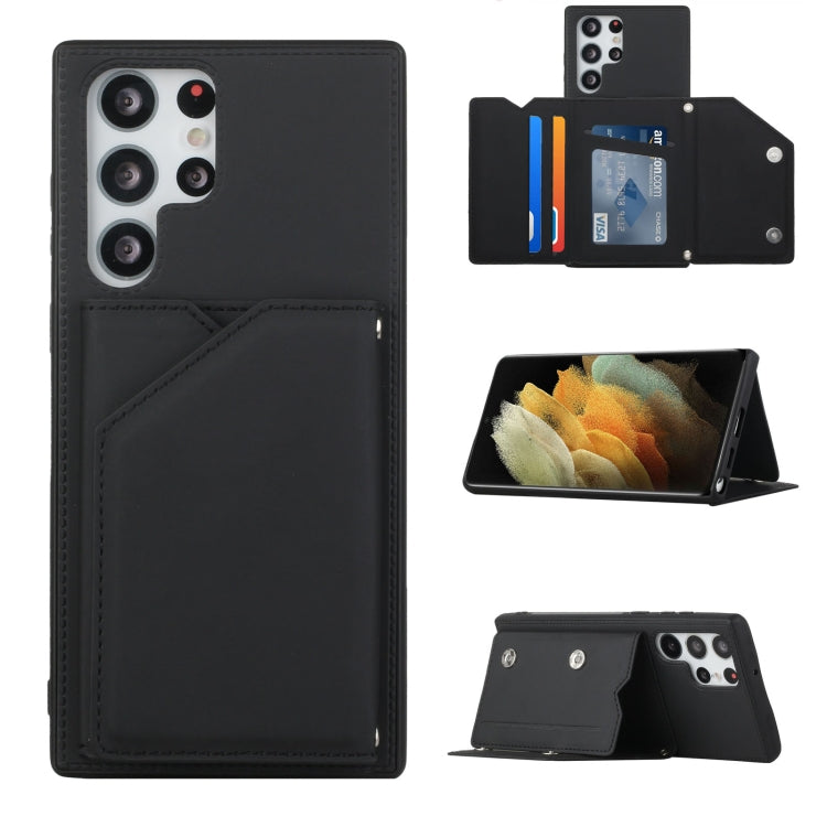 Skin Feel PU + TPU + PC Phone Case with Card Slots, For vivo S10e / V23e, For Xiaomi Redmi Note 11 Pro, For Samsung Galaxy S22 5G, For Samsung Galaxy S22+ 5G, For Samsung Galaxy S22 Ultra 5G