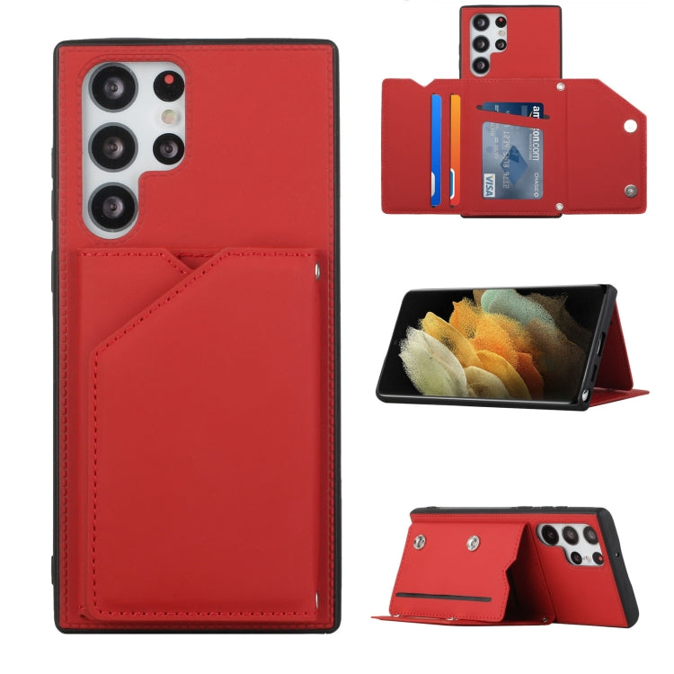 Skin Feel PU + TPU + PC Phone Case with Card Slots, For vivo S10e / V23e, For Xiaomi Redmi Note 11 Pro, For Samsung Galaxy S22 5G, For Samsung Galaxy S22+ 5G, For Samsung Galaxy S22 Ultra 5G