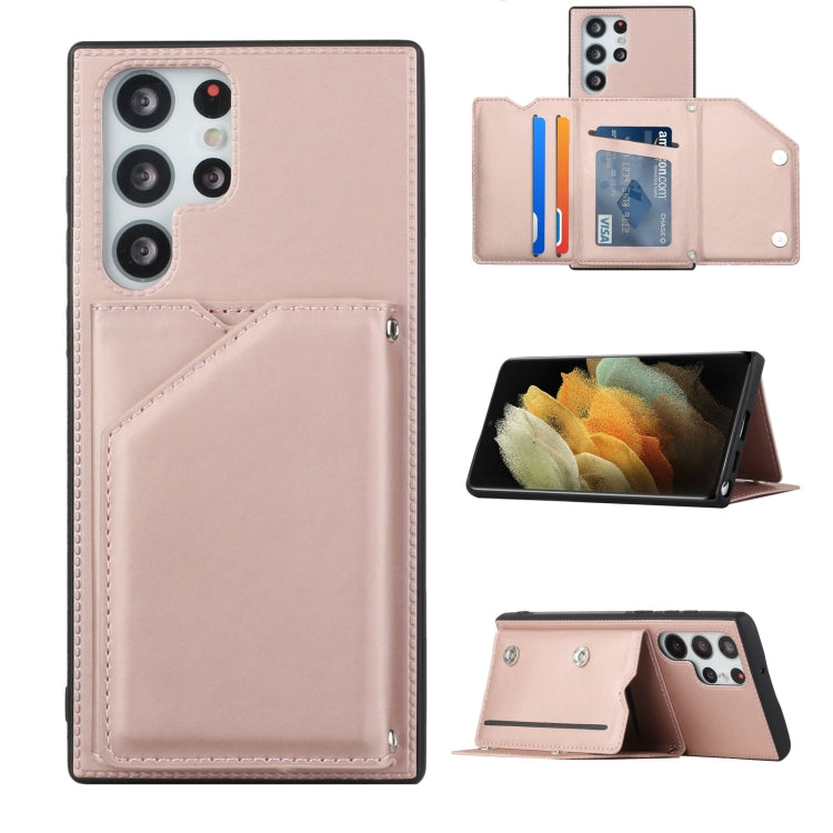 Skin Feel PU + TPU + PC Phone Case with Card Slots, For vivo S10e / V23e, For Xiaomi Redmi Note 11 Pro, For Samsung Galaxy S22 5G, For Samsung Galaxy S22+ 5G, For Samsung Galaxy S22 Ultra 5G