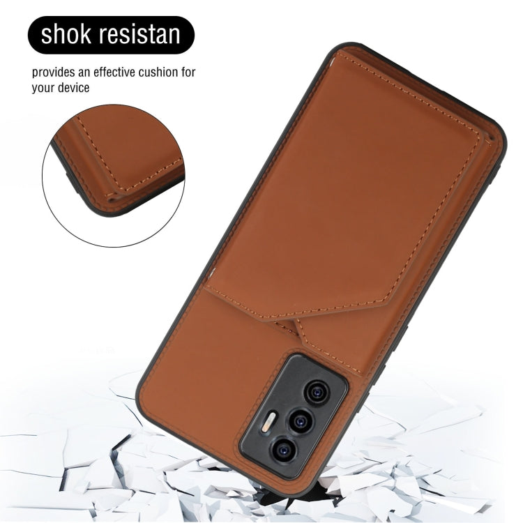 Skin Feel PU + TPU + PC Phone Case with Card Slots, For vivo S10e / V23e, For Xiaomi Redmi Note 11 Pro, For Samsung Galaxy S22 5G, For Samsung Galaxy S22+ 5G, For Samsung Galaxy S22 Ultra 5G