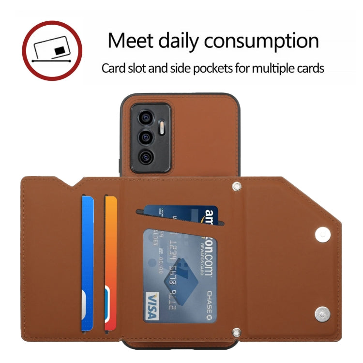 Skin Feel PU + TPU + PC Phone Case with Card Slots, For vivo S10e / V23e, For Xiaomi Redmi Note 11 Pro, For Samsung Galaxy S22 5G, For Samsung Galaxy S22+ 5G, For Samsung Galaxy S22 Ultra 5G