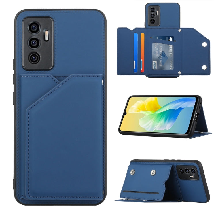 Skin Feel PU + TPU + PC Phone Case with Card Slots, For vivo S10e / V23e, For Xiaomi Redmi Note 11 Pro, For Samsung Galaxy S22 5G, For Samsung Galaxy S22+ 5G, For Samsung Galaxy S22 Ultra 5G