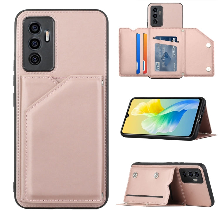 Skin Feel PU + TPU + PC Phone Case with Card Slots, For vivo S10e / V23e, For Xiaomi Redmi Note 11 Pro, For Samsung Galaxy S22 5G, For Samsung Galaxy S22+ 5G, For Samsung Galaxy S22 Ultra 5G