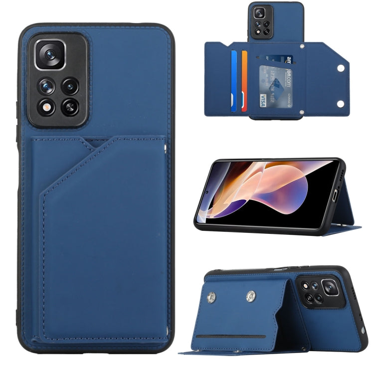 Skin Feel PU + TPU + PC Phone Case with Card Slots, For vivo S10e / V23e, For Xiaomi Redmi Note 11 Pro, For Samsung Galaxy S22 5G, For Samsung Galaxy S22+ 5G, For Samsung Galaxy S22 Ultra 5G