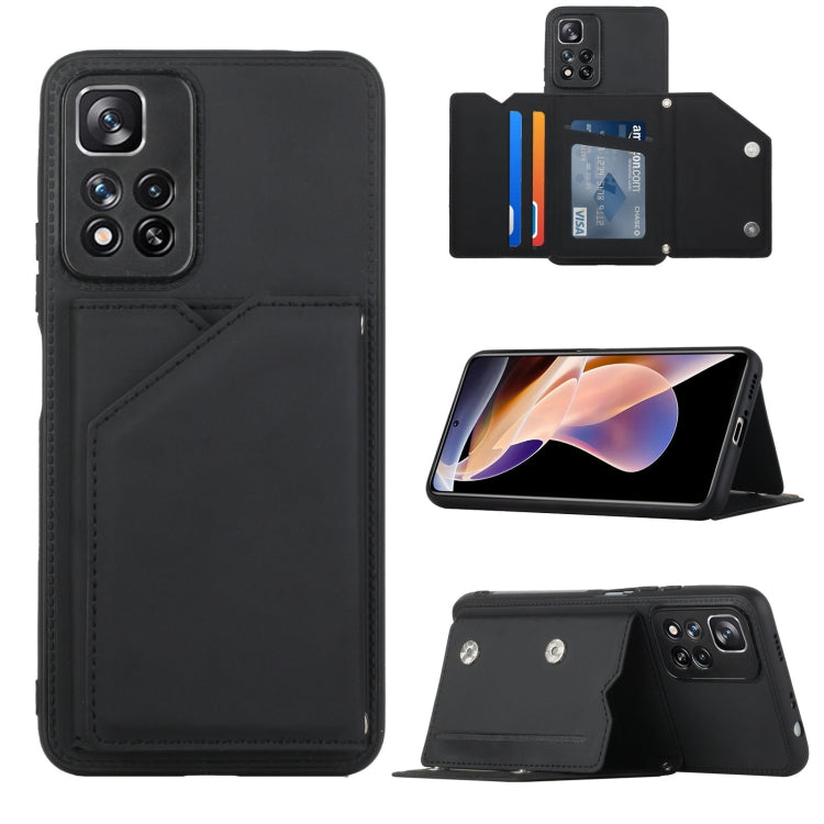 Skin Feel PU + TPU + PC Phone Case with Card Slots, For vivo S10e / V23e, For Xiaomi Redmi Note 11 Pro, For Samsung Galaxy S22 5G, For Samsung Galaxy S22+ 5G, For Samsung Galaxy S22 Ultra 5G