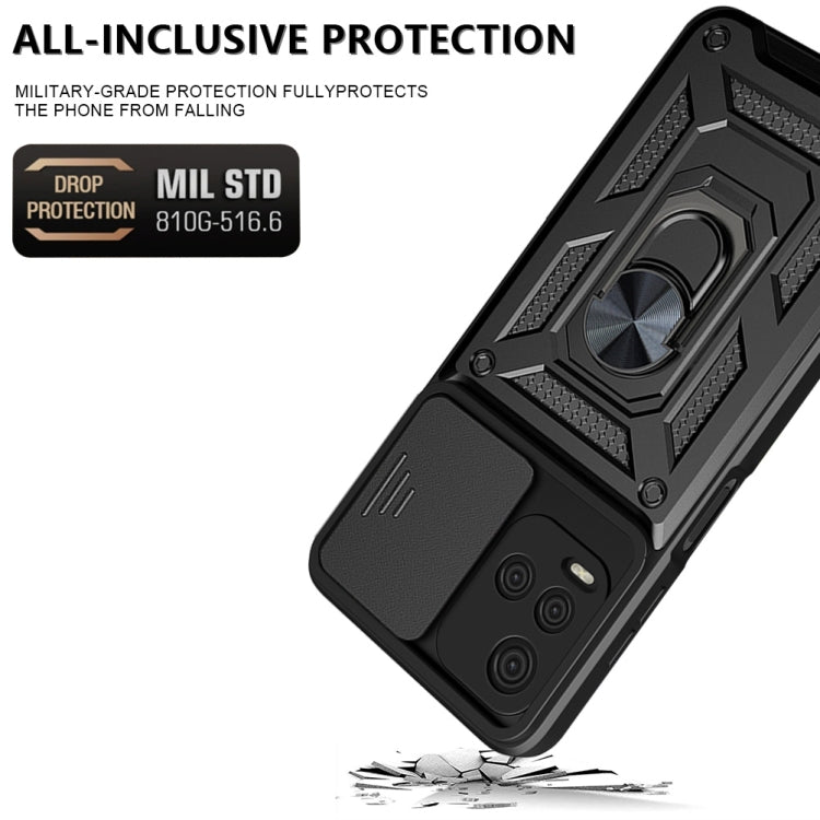 Sliding Camera Cover TPU+PC Phone Case, For vivo Y21s, For Samsung Galaxy A13 4G