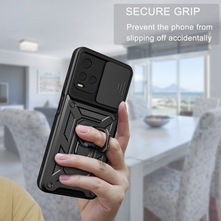 Sliding Camera Cover TPU+PC Phone Case, For vivo Y21s, For Samsung Galaxy A13 4G