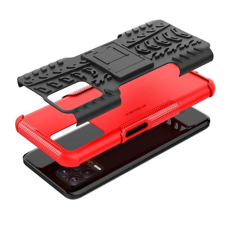 Tire Texture TPU + PC Phone Case with Holder, For OPPO Realme 8i, For Xiaomi Redmi Note 11 Pro (China), For Motorola Moto E40