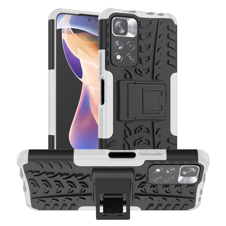 Tire Texture TPU + PC Phone Case with Holder, For OPPO Realme 8i, For Xiaomi Redmi Note 11 Pro (China), For Motorola Moto E40