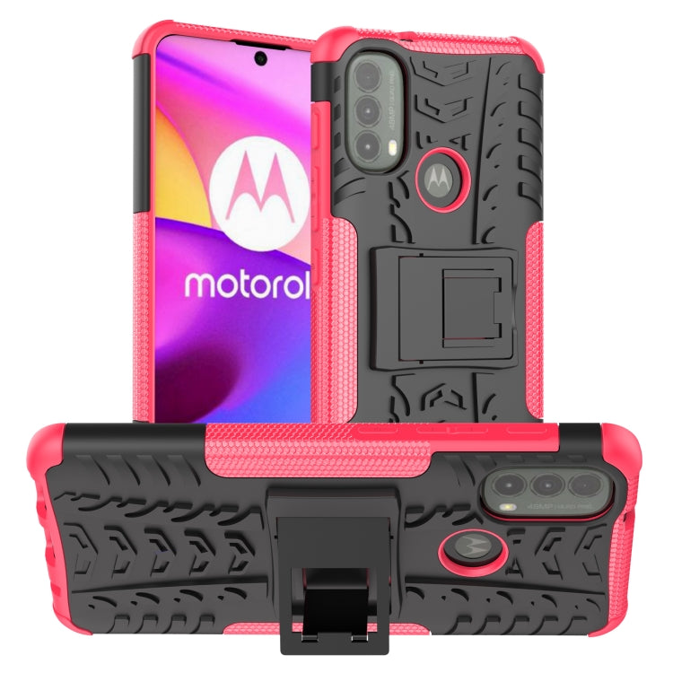 Tire Texture TPU + PC Phone Case with Holder, For OPPO Realme 8i, For Xiaomi Redmi Note 11 Pro (China), For Motorola Moto E40
