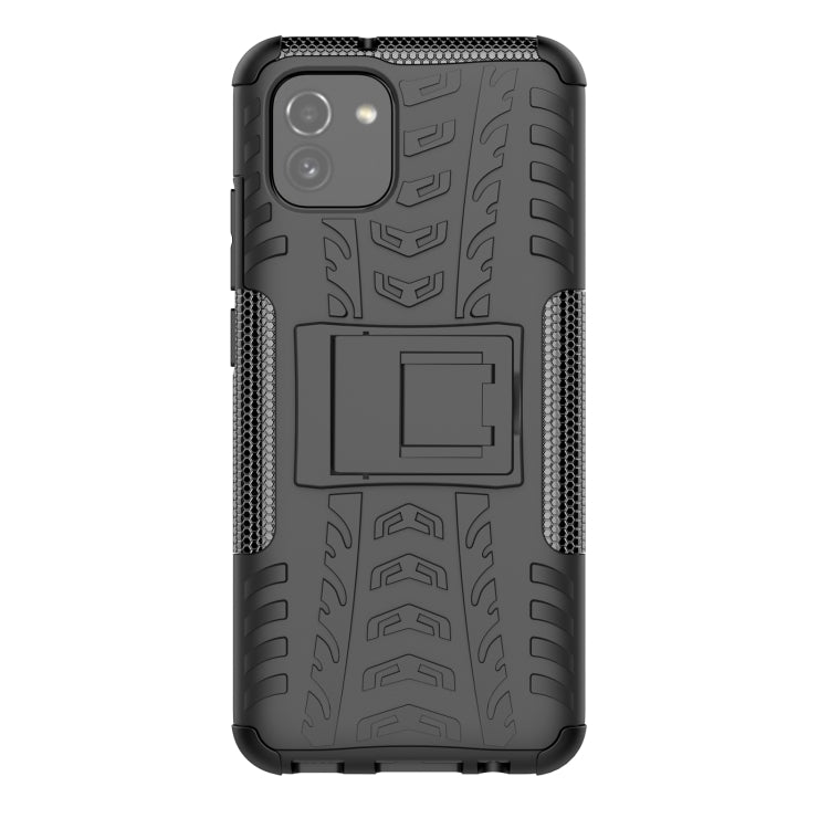 Tire Texture TPU + PC Phone Case with Holder, For Samsung Galaxy A03 Global, For Samsung Galaxy A53 5G