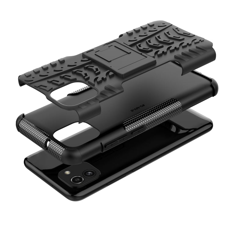 Tire Texture TPU + PC Phone Case with Holder, For Samsung Galaxy A03 Global, For Samsung Galaxy A53 5G