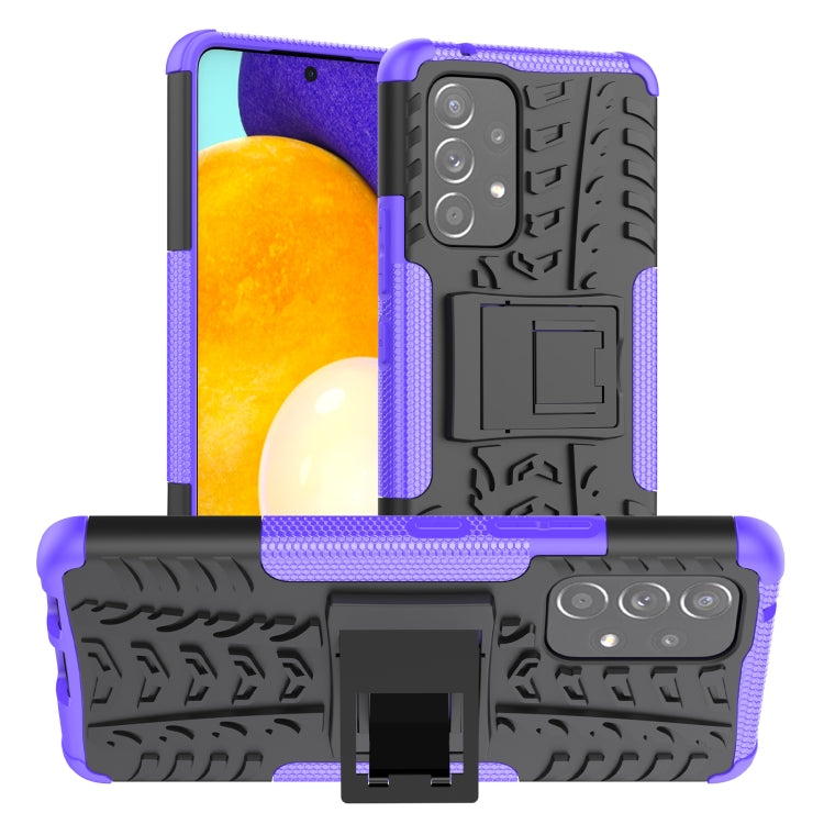 Tire Texture TPU + PC Phone Case with Holder, For Samsung Galaxy A53 5G