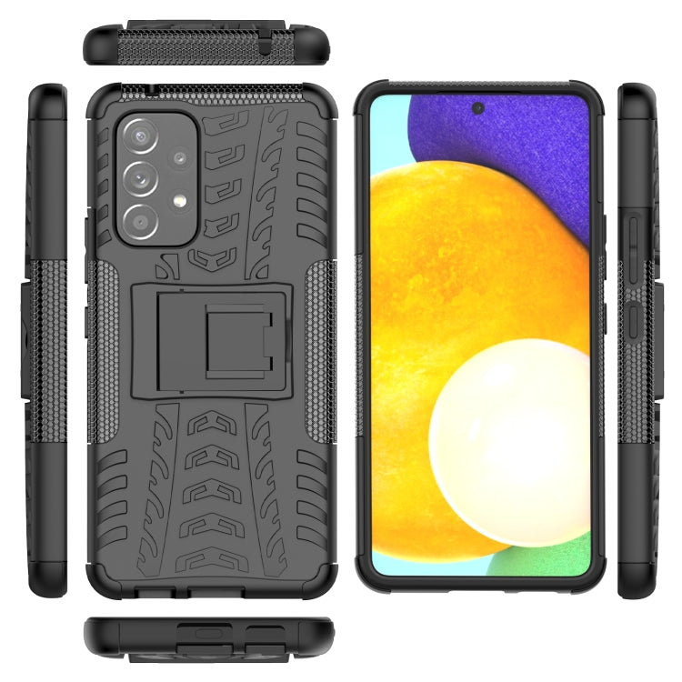 Tire Texture TPU + PC Phone Case with Holder, For Samsung Galaxy A53 5G