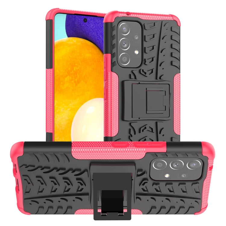 Tire Texture TPU + PC Phone Case with Holder, For Samsung Galaxy A53 5G