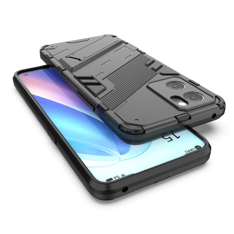 Punk Armor 2 in 1 PC + TPU Shockproof Phone Case with Invisible Holder, For OPPO Reno7 5G China, For OPPO Reno7 Pro 5G