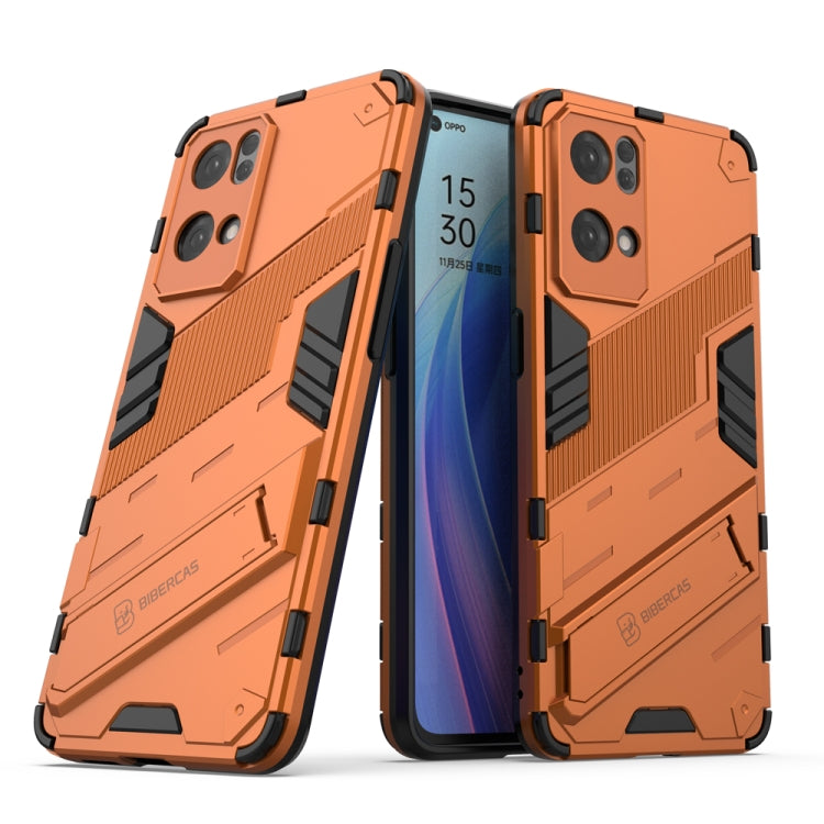 Punk Armor 2 in 1 PC + TPU Shockproof Phone Case with Invisible Holder, For OPPO Reno7 5G China, For OPPO Reno7 Pro 5G