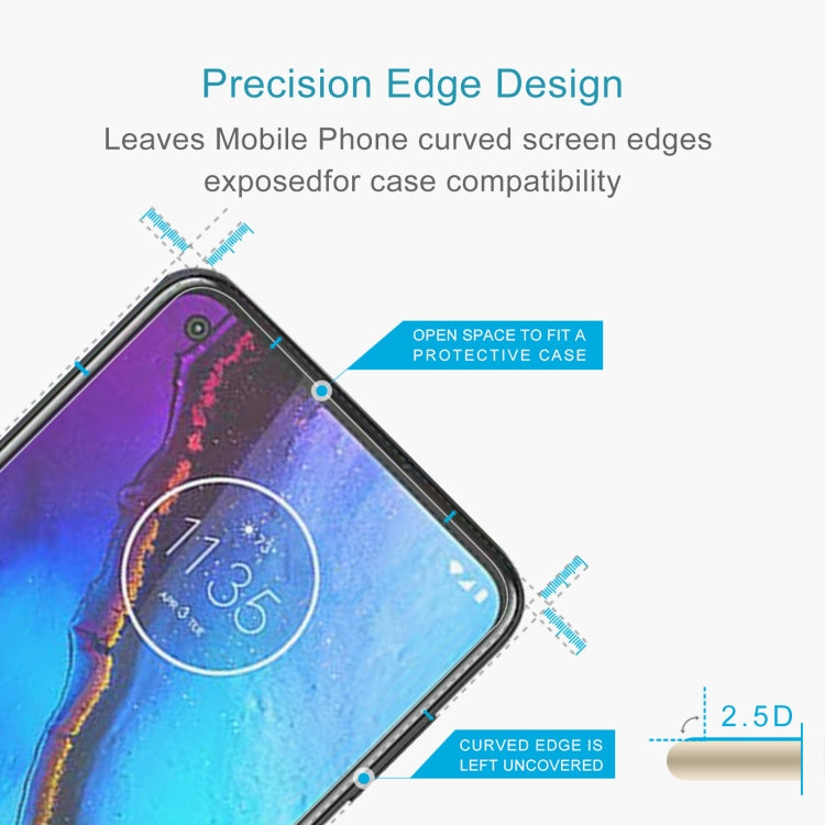 10 PCS 0.26mm 9H 2.5D Tempered Glass Film, For Motorola Edge