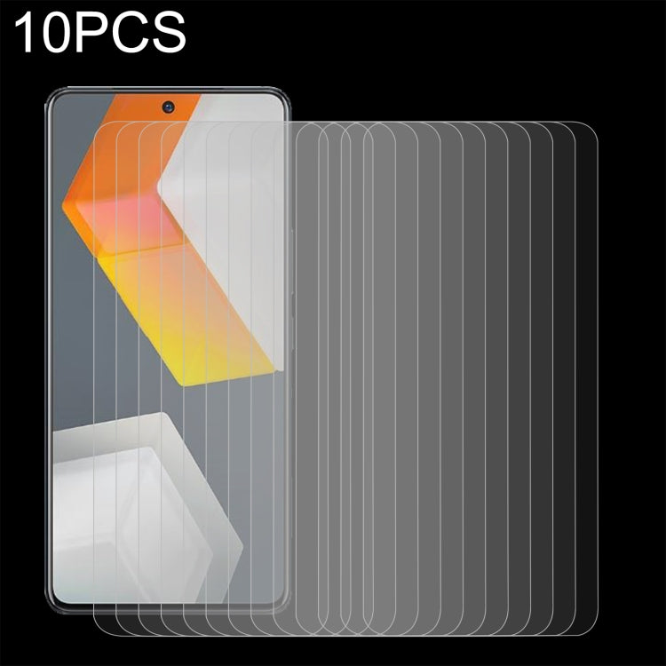 10 PCS 0.26mm 9H 2.5D Tempered Glass Film, For Motorola Edge