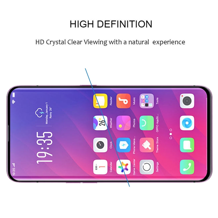 3D Curved Edge Full Screen Tempered Glass Film, For OPPO Find X (1 PC)