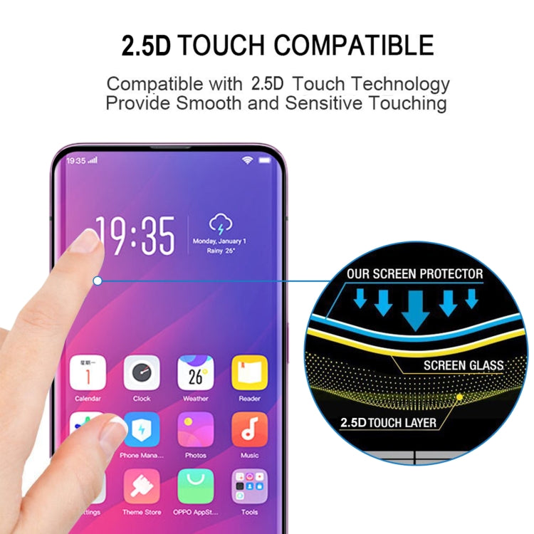 3D Curved Edge Full Screen Tempered Glass Film, For OPPO Find X (1 PC)