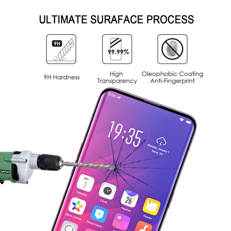 3D Curved Edge Full Screen Tempered Glass Film, For OPPO Find X (1 PC)