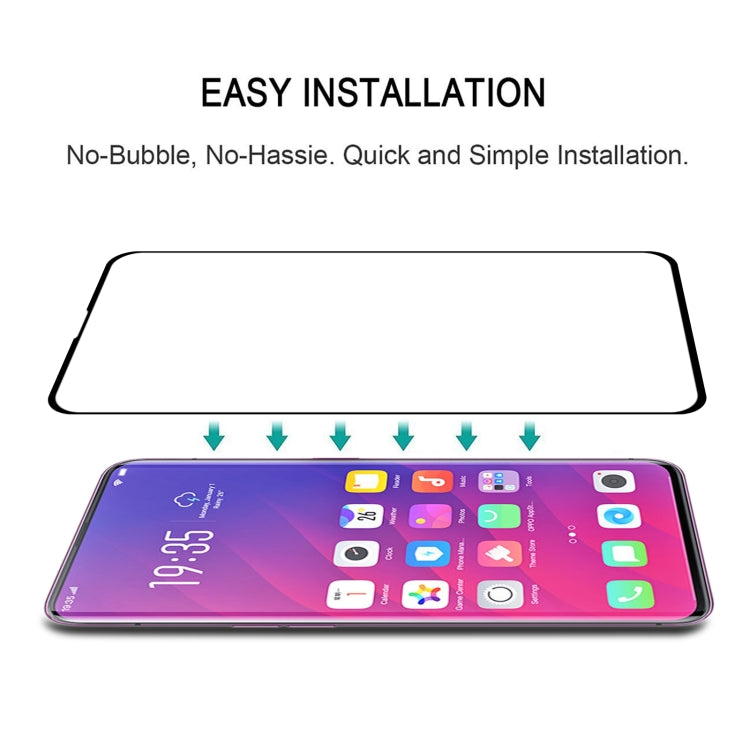 3D Curved Edge Full Screen Tempered Glass Film, For OPPO Find X (1 PC)