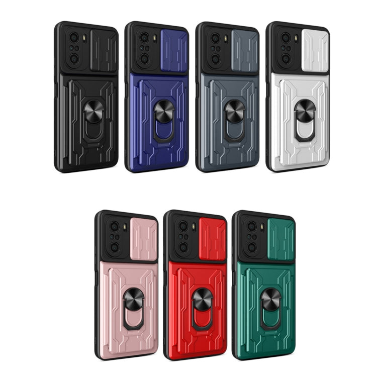Sliding Camshield Card Phone Case, For Xiaomi Redmi K40/Poco F3/Mi 11i, For OPPO Realme 8 / 8 Pro