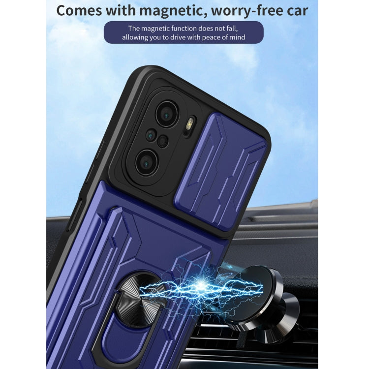 Sliding Camshield Card Phone Case, For Xiaomi Redmi K40/Poco F3/Mi 11i, For OPPO Realme 8 / 8 Pro