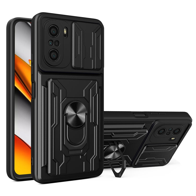 Sliding Camshield Card Phone Case, For Xiaomi Redmi K40/Poco F3/Mi 11i, For OPPO Realme 8 / 8 Pro