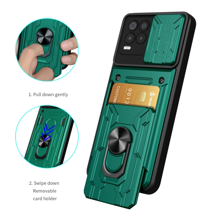 Sliding Camshield Card Phone Case, For OPPO Realme 8 / 8 Pro