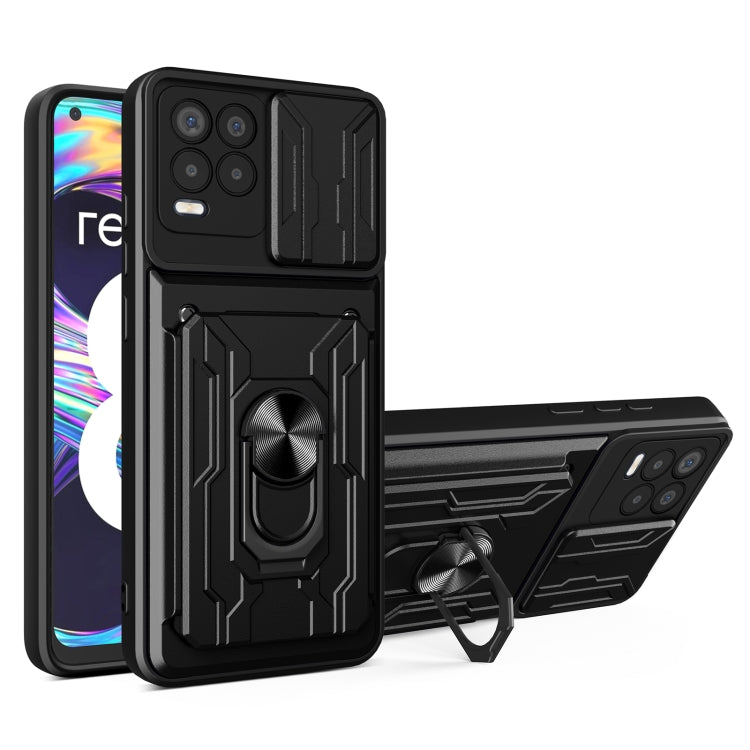 Sliding Camshield Card Phone Case, For OPPO Realme 8 / 8 Pro