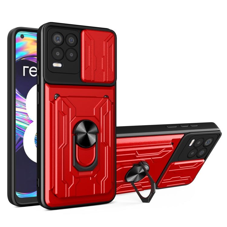 Sliding Camshield Card Phone Case, For OPPO Realme 8 / 8 Pro