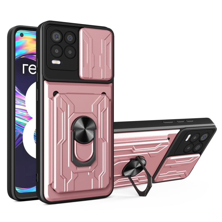 Sliding Camshield Card Phone Case, For OPPO Realme 8 / 8 Pro