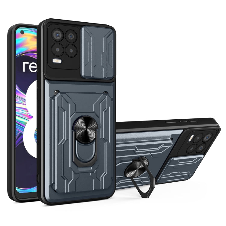 Sliding Camshield Card Phone Case, For OPPO Realme 8 / 8 Pro