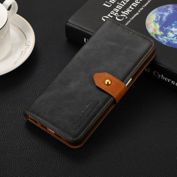 KHAZNEH Dual-color Cowhide Texture Flip Leather Phone Case, For Motorola Edge X30, For OPPO A55s 5G JP Version, For vivo Y76s 5G / Y76, For Samsung Galaxy A73 5G