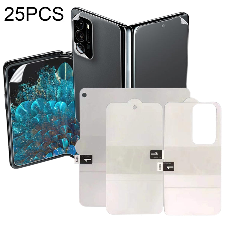 25 PCS Full Screen Protector Explosion-proof Hydrogel Film, For OPPO Find N (Big Screen + Front Rear Film) (25 PCS), For OPPO Find N (Front Film) (25 PCS), For OPPO Find N (Big Screen) (25 PCS), For OPPO Find N (Front Rear Film) (25 PCS)