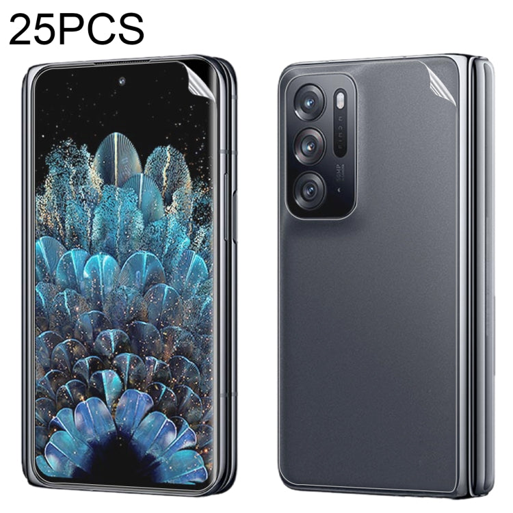 25 PCS Full Screen Protector Explosion-proof Hydrogel Film, For OPPO Find N (Big Screen + Front Rear Film) (25 PCS), For OPPO Find N (Front Film) (25 PCS), For OPPO Find N (Big Screen) ( 25 PCS), For OPPO Find N (Front Rear Film) (25 PCS)