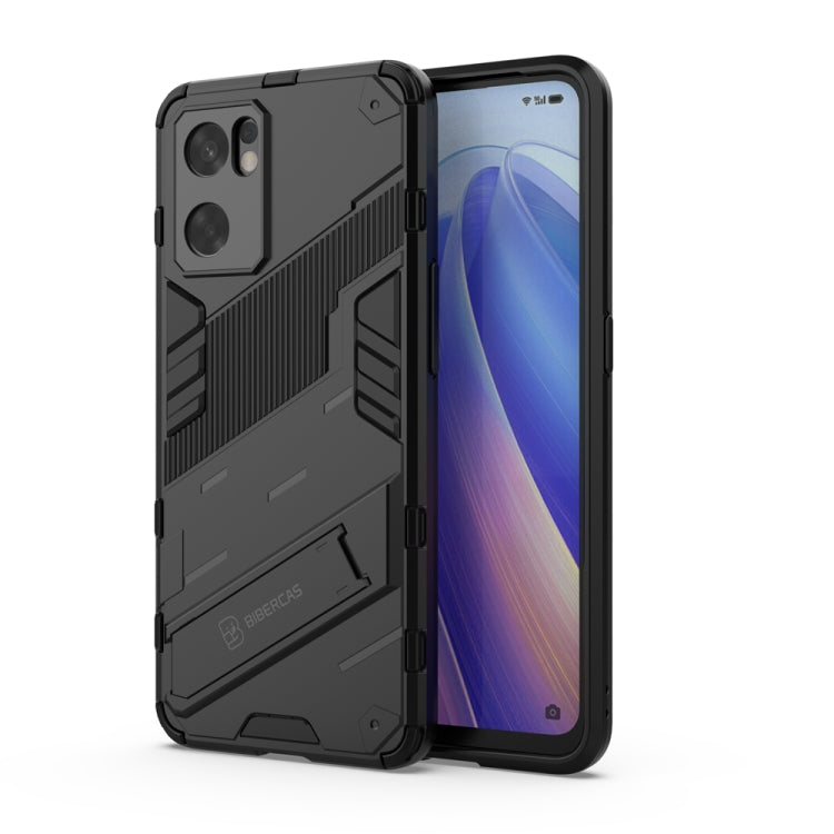 Punk Armor 2 in 1 PC + TPU Shockproof Phone Case with Invisible Holder, For OPPO Reno7 SE 5G, For Xiaomi Mi 12