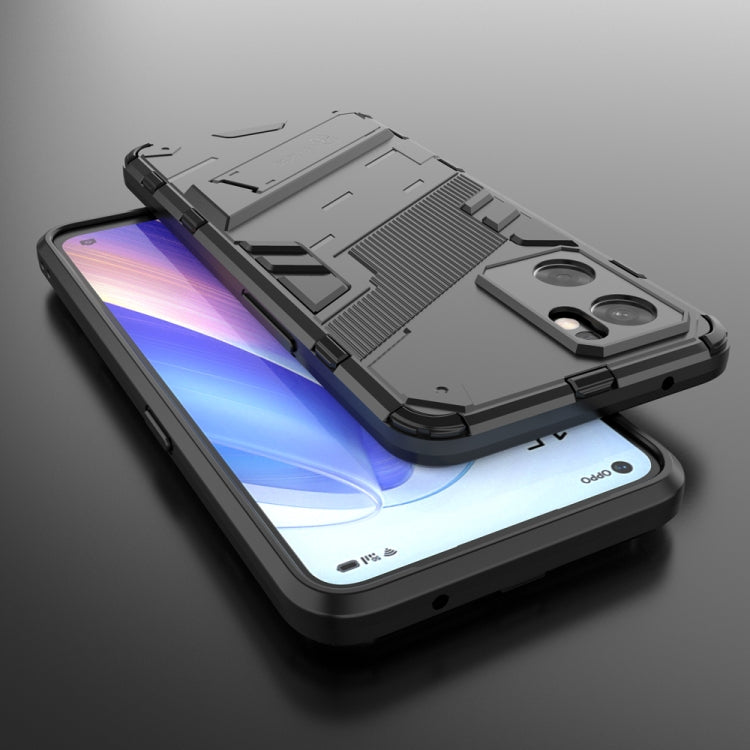 Punk Armor 2 in 1 PC + TPU Shockproof Phone Case with Invisible Holder, For OPPO Reno7 SE 5G, For Xiaomi Mi 12