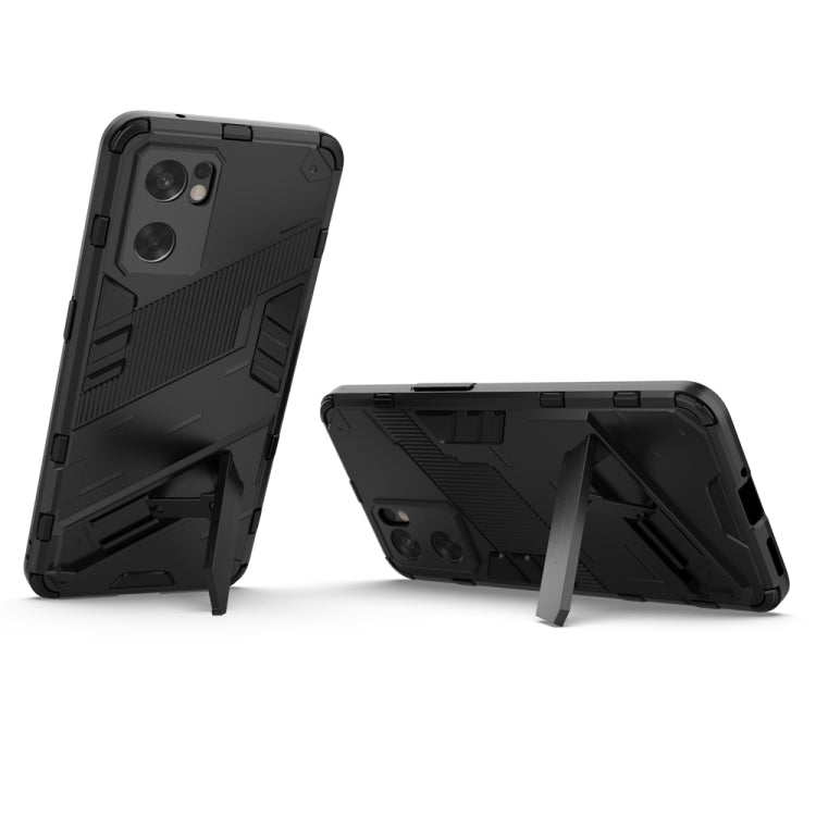 Punk Armor 2 in 1 PC + TPU Shockproof Phone Case with Invisible Holder, For OPPO Reno7 SE 5G, For Xiaomi Mi 12