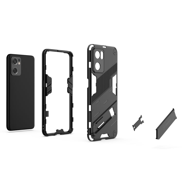 Punk Armor 2 in 1 PC + TPU Shockproof Phone Case with Invisible Holder, For OPPO Reno7 SE 5G, For Xiaomi Mi 12