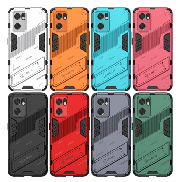 Punk Armor 2 in 1 PC + TPU Shockproof Phone Case with Invisible Holder, For OPPO Reno7 SE 5G, For Xiaomi Mi 12