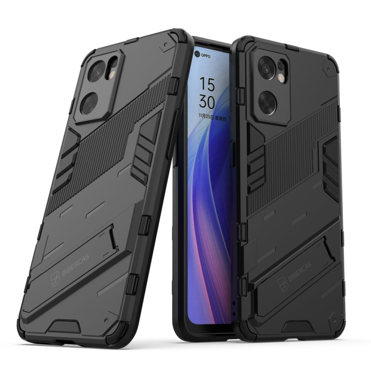 Punk Armor 2 in 1 PC + TPU Shockproof Phone Case with Invisible Holder, For OPPO Reno7 SE 5G, For Xiaomi Mi 12