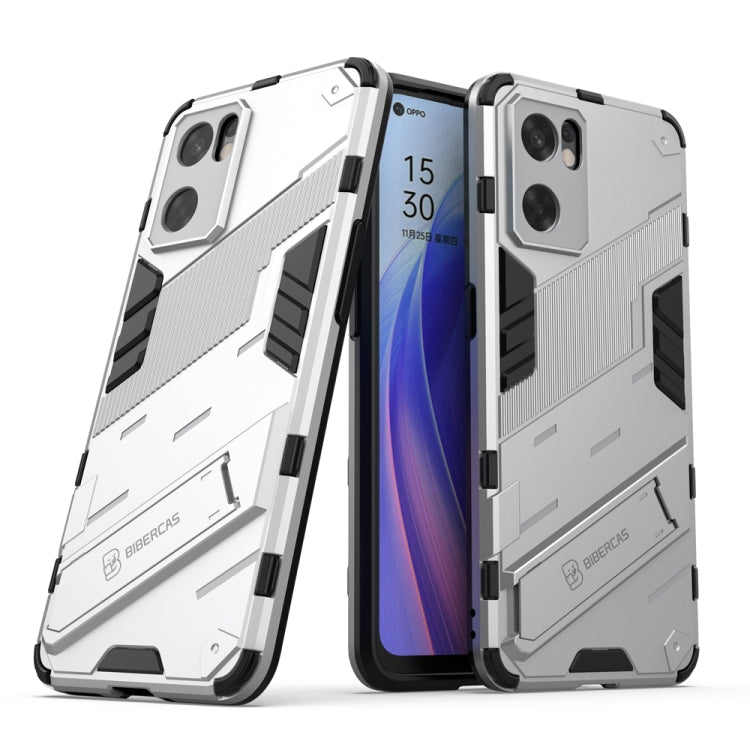 Punk Armor 2 in 1 PC + TPU Shockproof Phone Case with Invisible Holder, For OPPO Reno7 SE 5G, For Xiaomi Mi 12