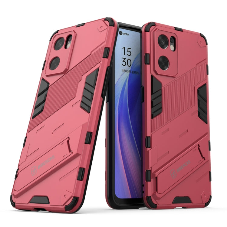 Punk Armor 2 in 1 PC + TPU Shockproof Phone Case with Invisible Holder, For OPPO Reno7 SE 5G, For Xiaomi Mi 12