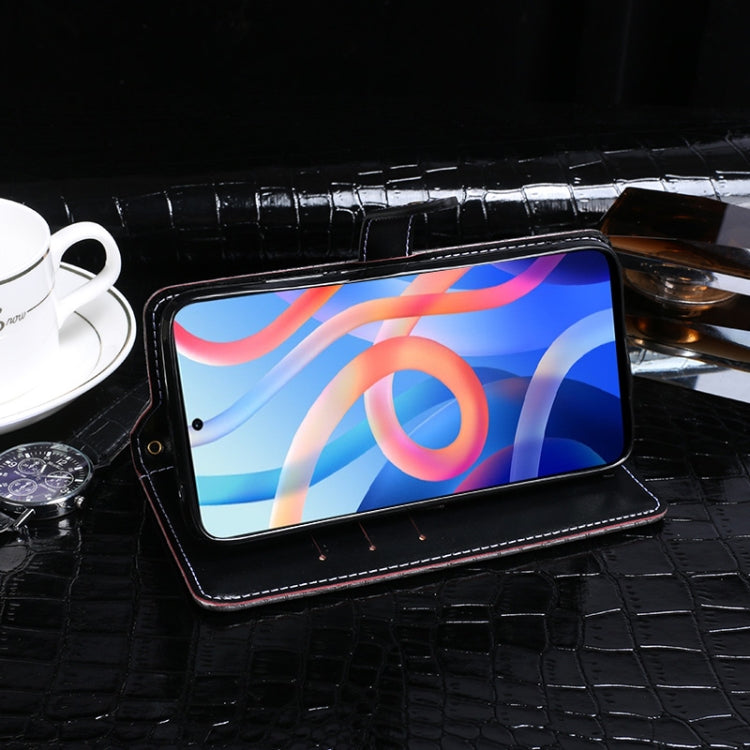 idewei Crocodile Texture Horizontal Flip Phone Leather Phone Case